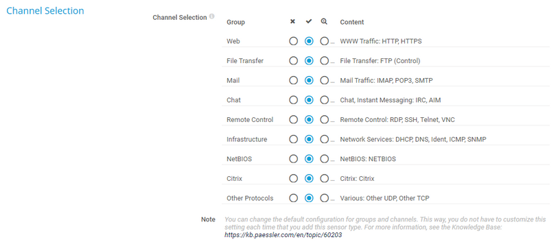 Channel Selection