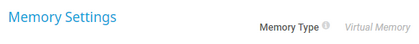 Memory Settings Memory Settings